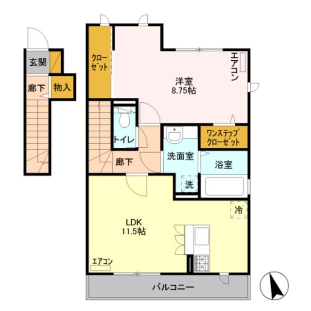 サンク　モンタニアＢの物件間取画像
