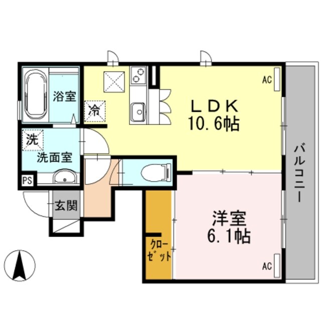 ハピネス仲町の物件間取画像