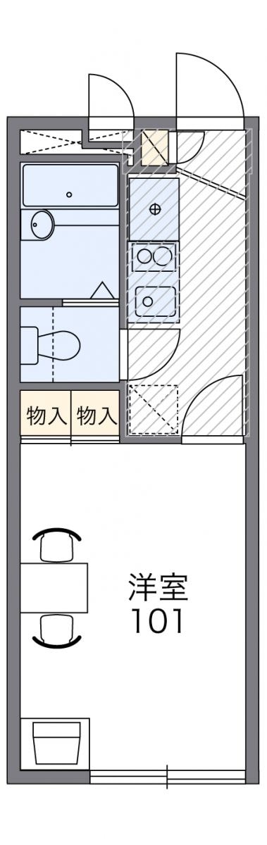 レオパレス立野の物件間取画像