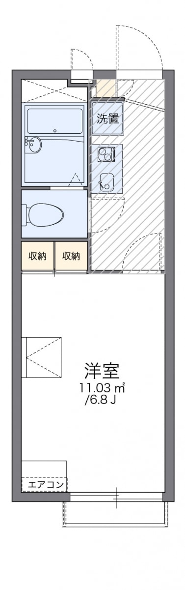 レオパレス小柳町IIIの物件間取画像