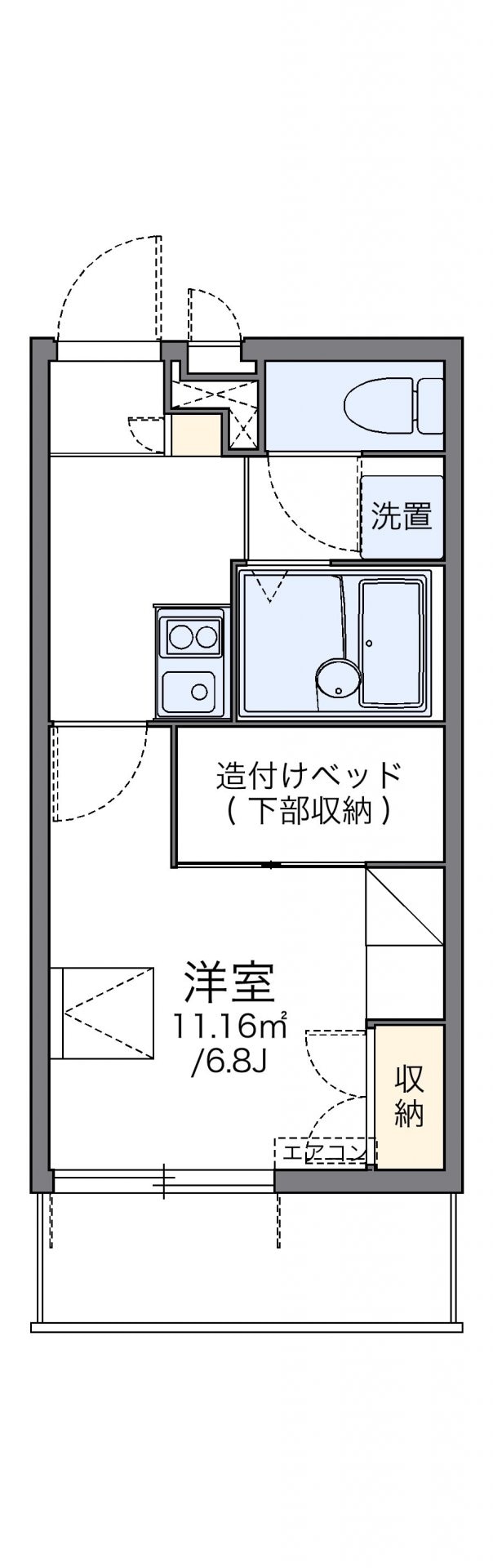 レオパレスセリオ国立の物件間取画像