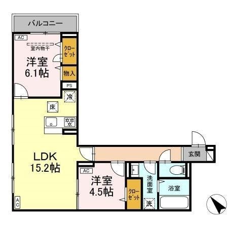 レーヴェ前原町の物件間取画像