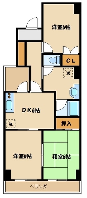 リシェス久米川２号館の物件間取画像