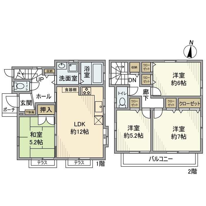 清水戸建の物件間取画像