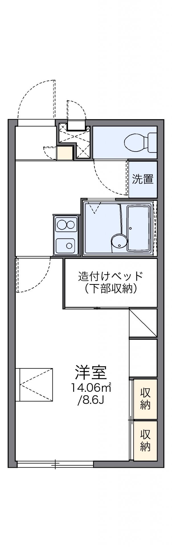 レオパレス南田園第２の物件間取画像