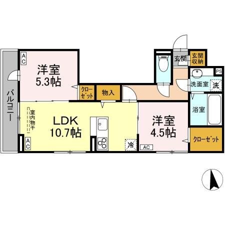 アセットコート貫井北町Ａの物件間取画像