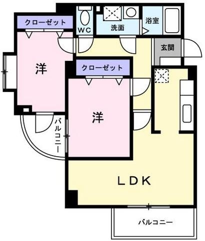 ポムドテールの物件間取画像