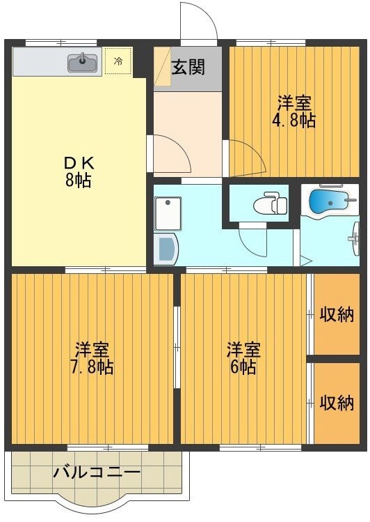 サンレイクIの物件間取画像