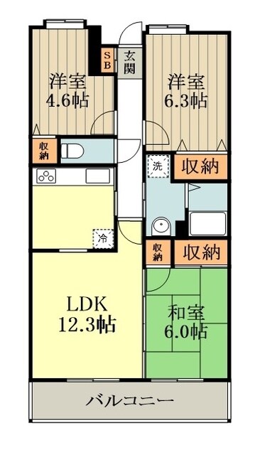 みやび野ハイツIIの物件間取画像