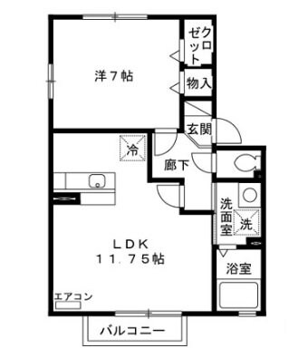 アイリス田無Ａの物件間取画像