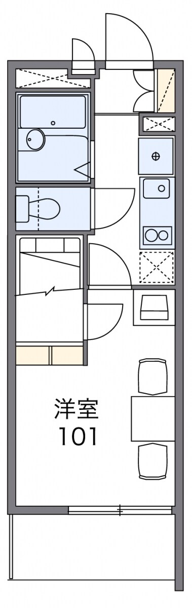 レオパレスクレードルの物件間取画像