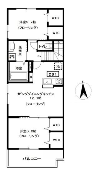 シェリーメゾンの物件間取画像