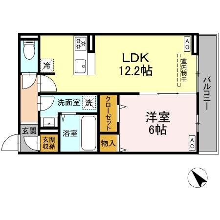 レーヴェ前原町の物件間取画像