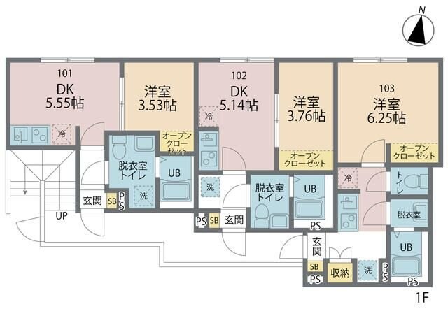 カインドネス柳沢中央の物件間取画像