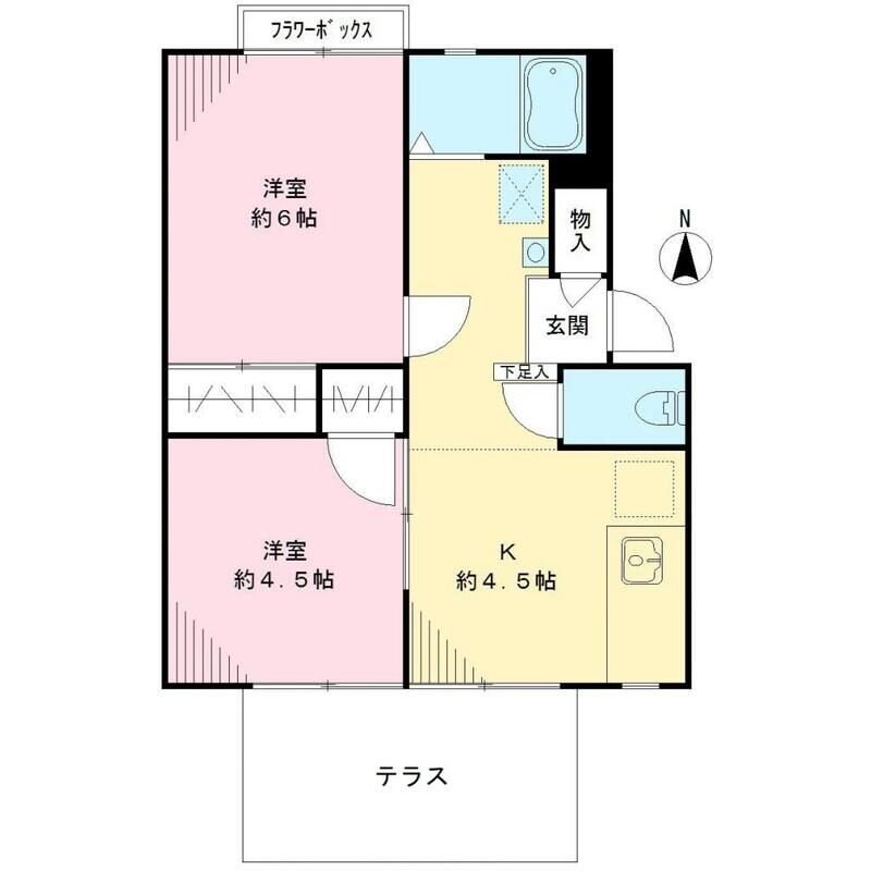 ヴェルディハイツの物件間取画像