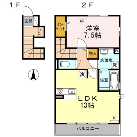 パナックスIIの物件間取画像