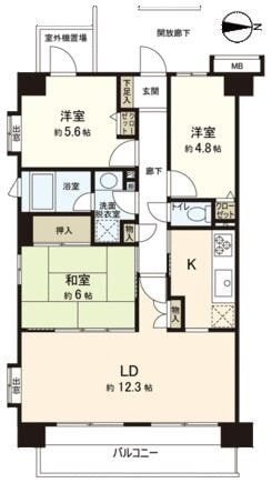 クレストコート北綾瀬の物件間取画像