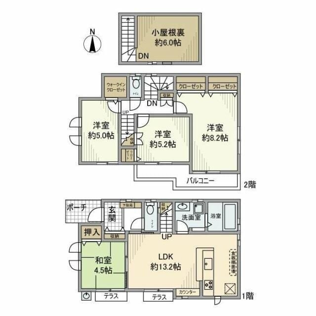 緑町戸建の物件間取画像