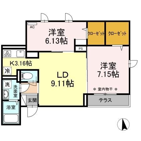 花水木　調布の物件間取画像