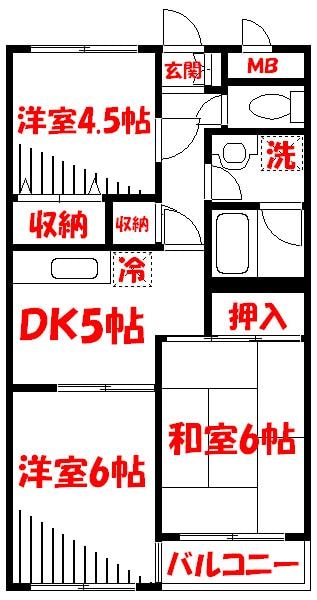 ベルメゾン楓の物件間取画像