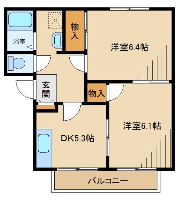 ウインズＡの物件間取画像