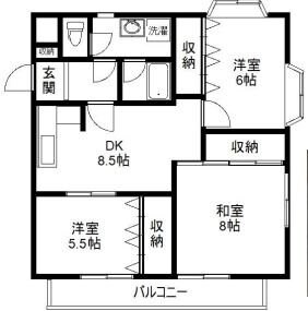 サーパス上さぎ　２号館の物件間取画像