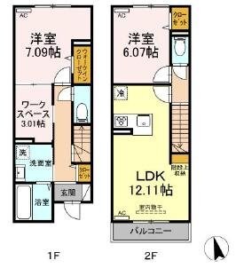 グラナーデ高井戸東の物件間取画像