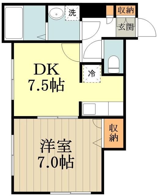 フェザーハイツの物件間取画像