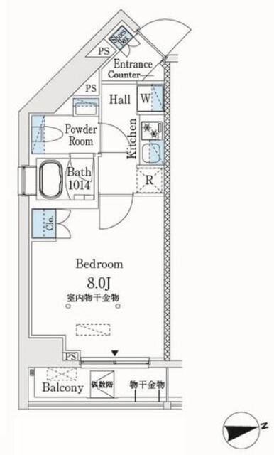 市谷仲之町ビューアパートメントの物件間取画像