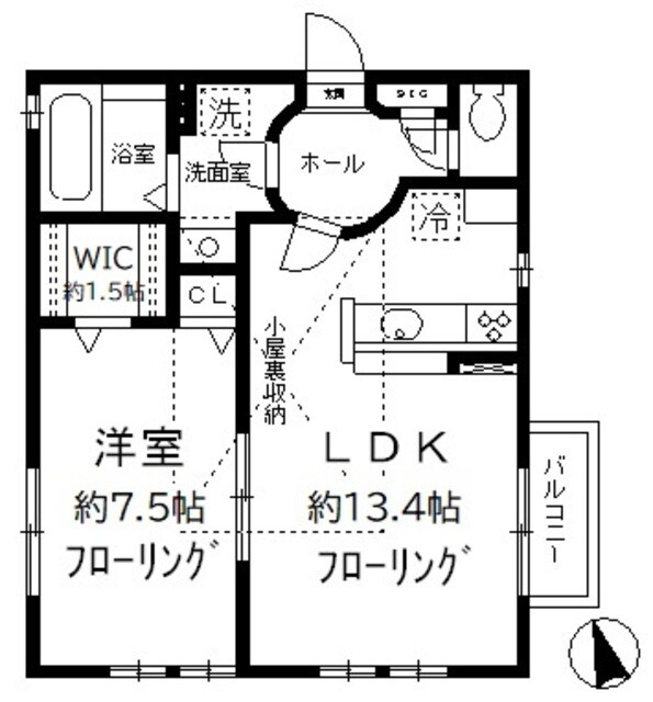 タカホアパートメントの物件間取画像