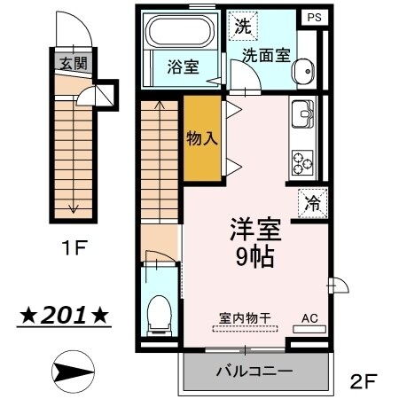 ガーデンハウス東山の物件間取画像