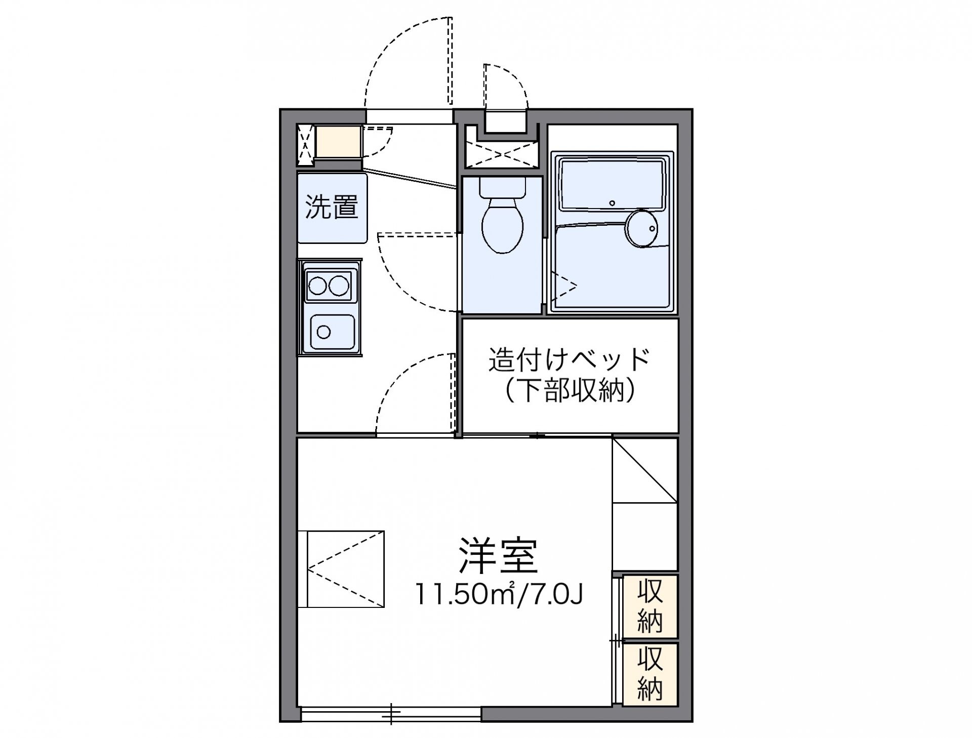 レオパレスグリーンビレッジの物件間取画像