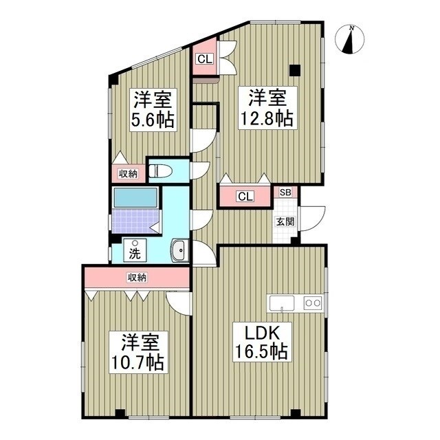 メゾンブランシュ三鷹新川の物件間取画像