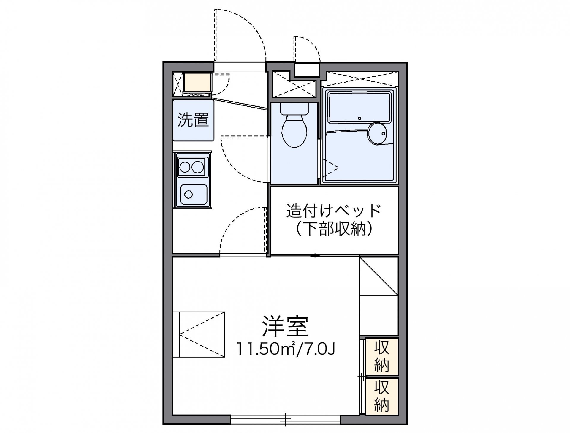 レオパレスマエハラキミヨイの物件間取画像