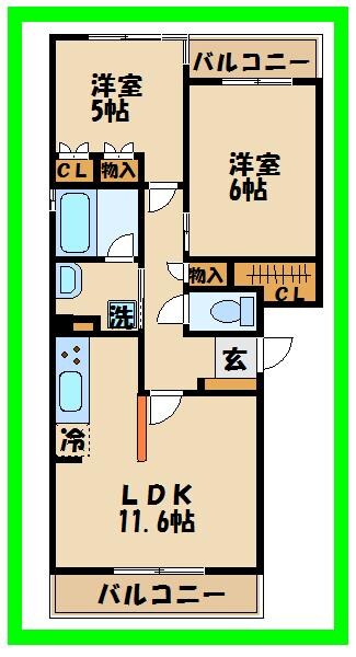 レイフラット祖師谷の物件間取画像