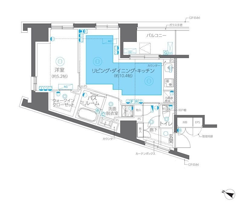 ZOOM方南町の物件間取画像