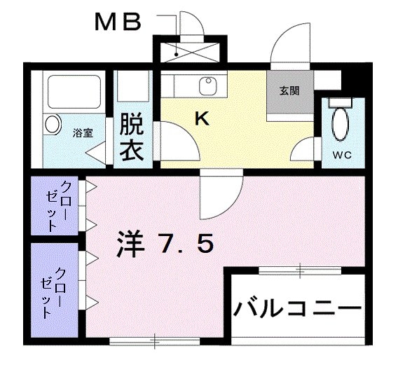 ノースハイツ藤の物件間取画像