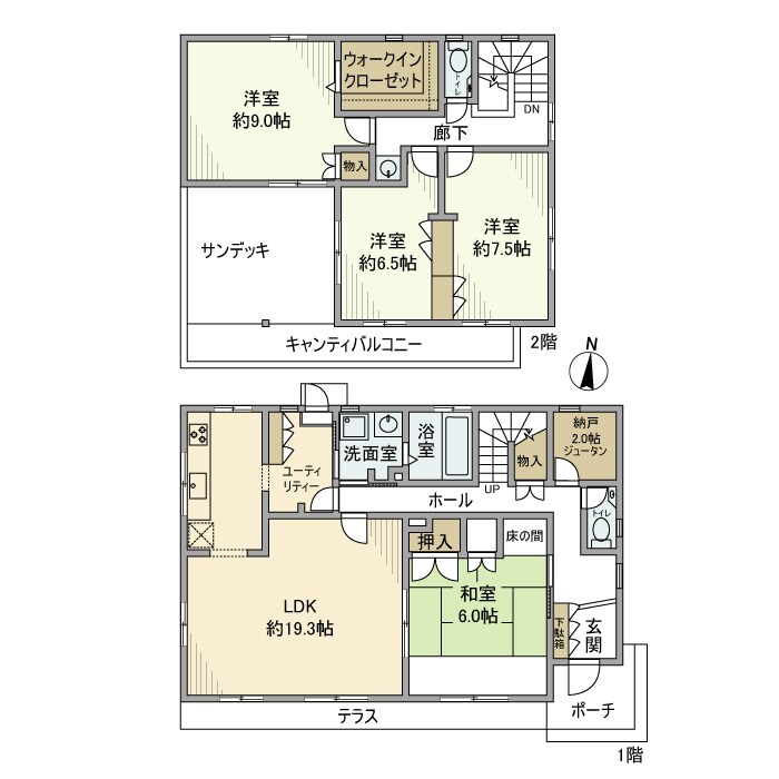 井草戸建の物件間取画像