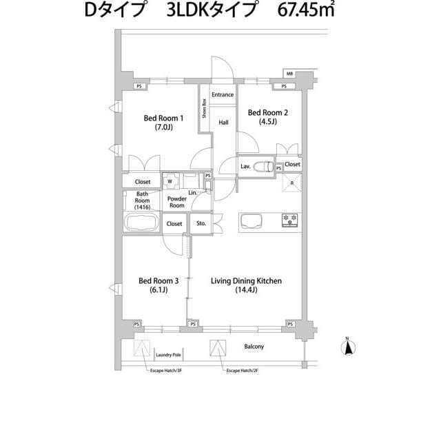 TELLUS八幡山の物件間取画像