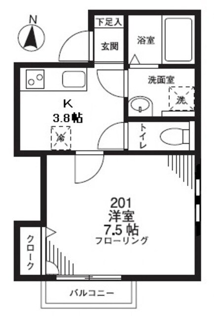 コンフォートKの物件間取画像