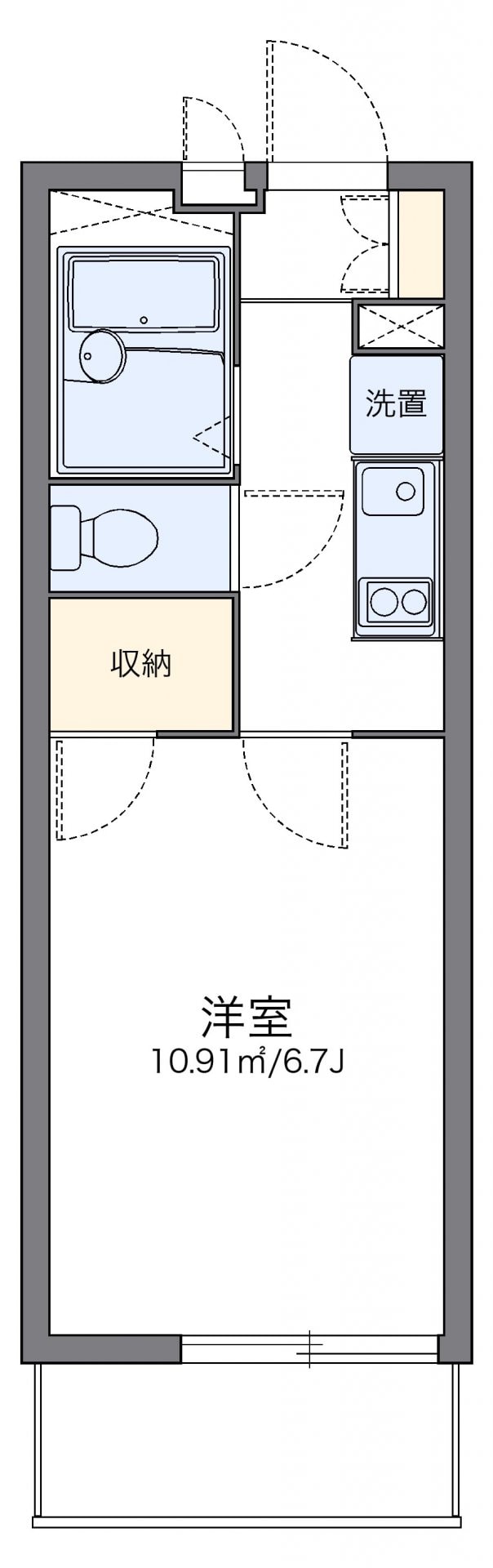 レオパレスゼルコヴァの物件間取画像