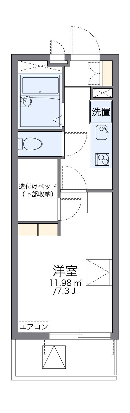 レオパレスカーサ　グリチーネの物件間取画像