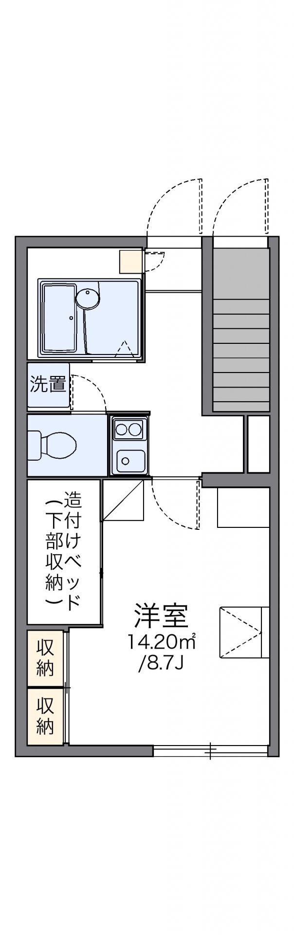 レオパレスウィステーリア平和台の物件間取画像