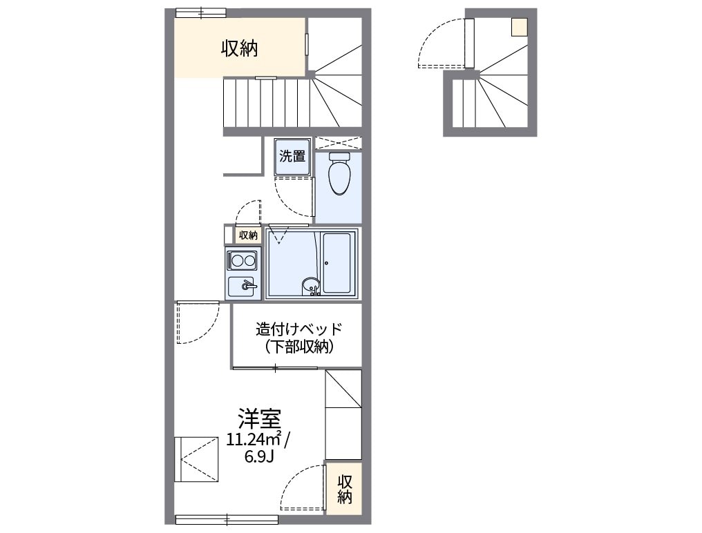 レオパレスラヴィーの物件間取画像