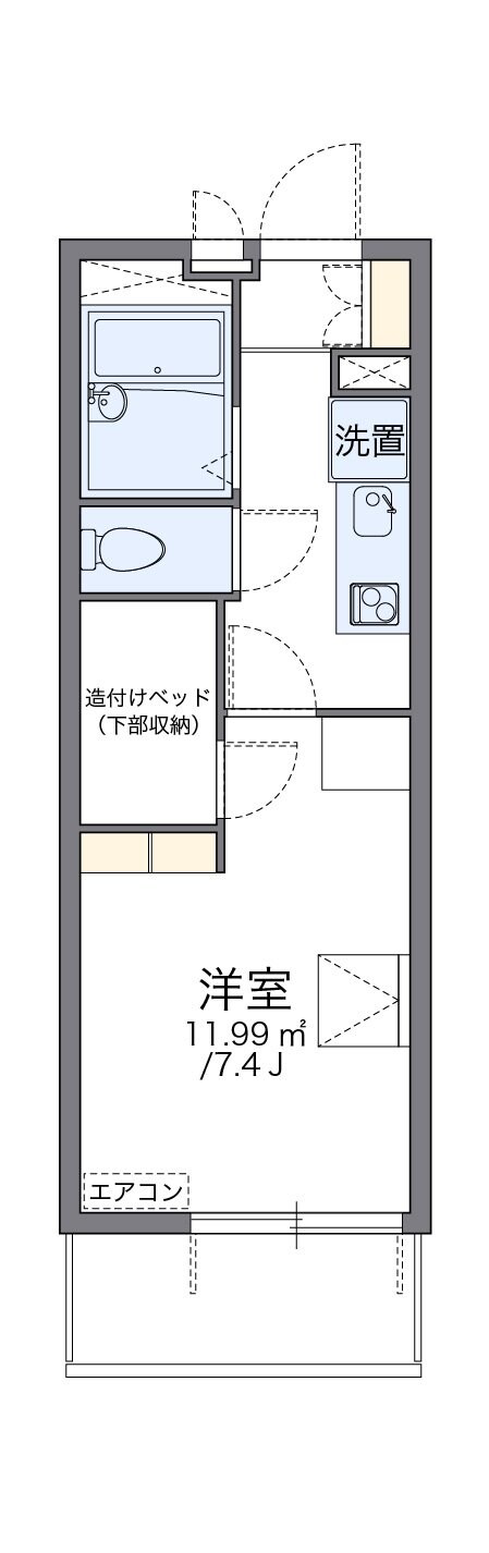 レオパレスボナール　Ｋ　Ｙの物件間取画像