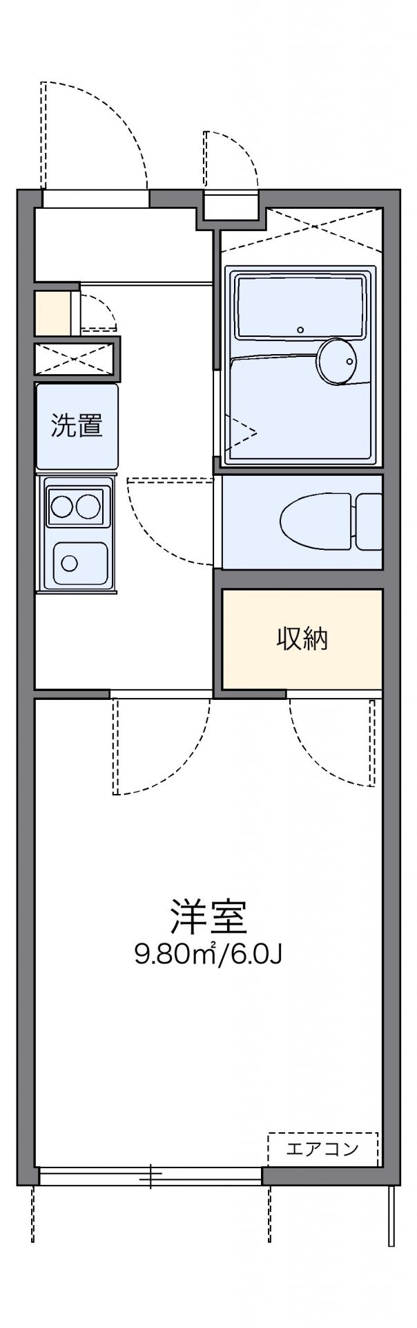 レオパレスハピネス光が丘の物件間取画像