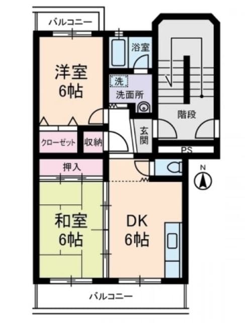 クレール１８の物件間取画像