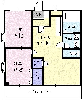 ヴィラクレストの物件間取画像