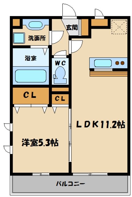 カームコートの物件間取画像