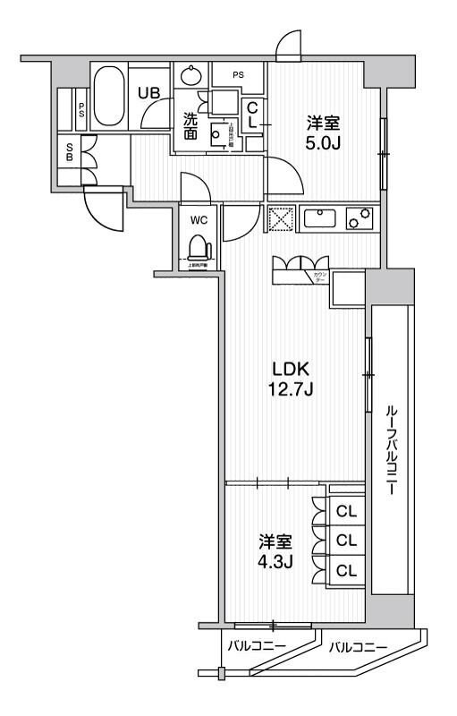 シーズンフラッツ新高円寺の物件間取画像